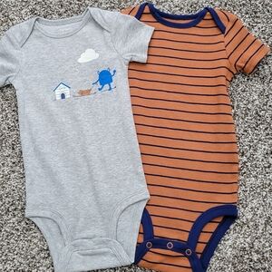 NWOT - Carter's set of 2 bodysuits, 12 months